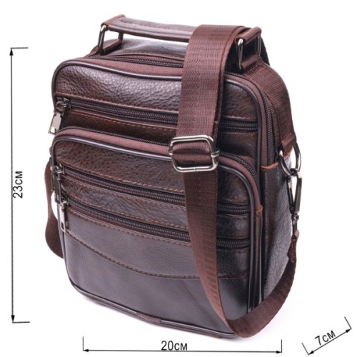 Сумка Vintage Чоловіча шкіряна Коричнева (21274)