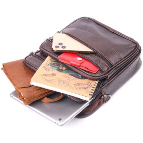 Сумка Vintage Чоловіча шкіряна Коричнева (21274)