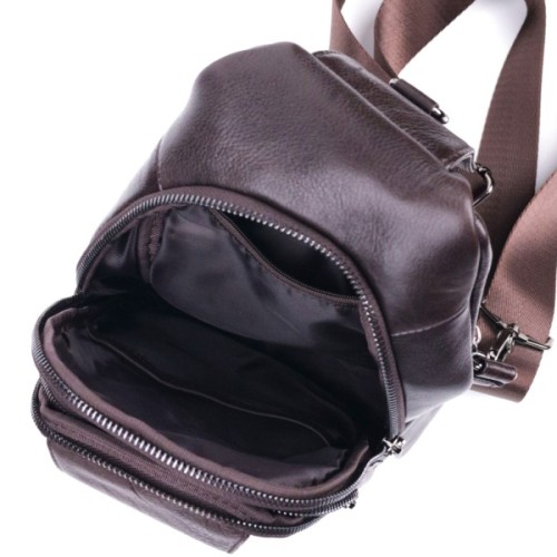 Сумка Vintage Чоловіча через плече з натуральної шкіри Коричнева (21306)