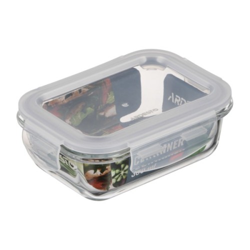 Харчовий контейнер Ardesto Gemini прямокутний, 0.38л, боросилікатне скло, прозорий (AR1240BRC)