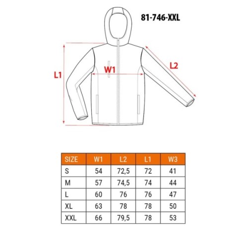 Куртка робоча Neo Tools Basic, XXL(56), підвищеної видимості, полиэстер, 240 г/м2, по (81-746-XXL)