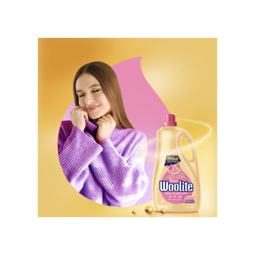 Гель для прання Woolite Для вовни та делікатних тканин З кератином 3.6 л (5900627090536)