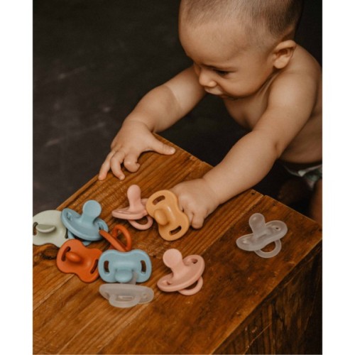 Пустушка Suavinex Colour Essence 0-6 міс, анатомічна силіконова, коричнева (308082)