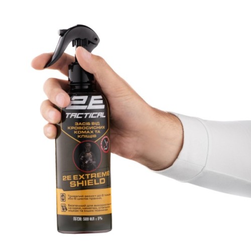 Спрей від комах 2E Tactical Extreme Shield Від кровосисних комах та кліщів Для обробки одягу та спорядження 500 мл (2E-RPLNTPN05-500)