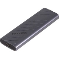 Кишеня зовнішня Maxxter USB-C USB 3.2 Gen2 M.2 NVMe PCI-E 10Gbps aluminum black (EHDE-2280S-01)