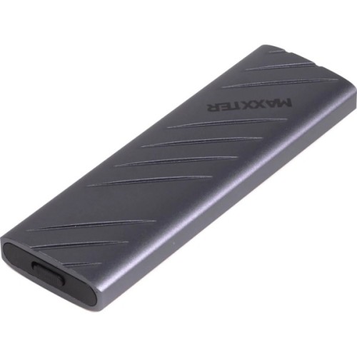 Кишеня зовнішня Maxxter USB-C USB 3.2 Gen2 M.2 NVMe PCI-E 10Gbps aluminum black (EHDE-2280S-01)