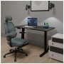 Комплект офісних меблів Mealux PowerDesk Lite Black + Leo Air Grey Blue (EVO-201 Lite B/B +Y-546 KBGL)
