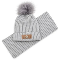 Шапка дитяча Na з шарфом (NA 1187-48-gray)