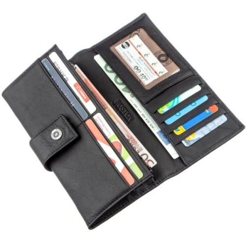 Гаманець Boston З монетницею на блискавці Чорний (18849)