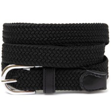 Ремінь Vintage Текстильний тонкий жіночий Чорний (20544)