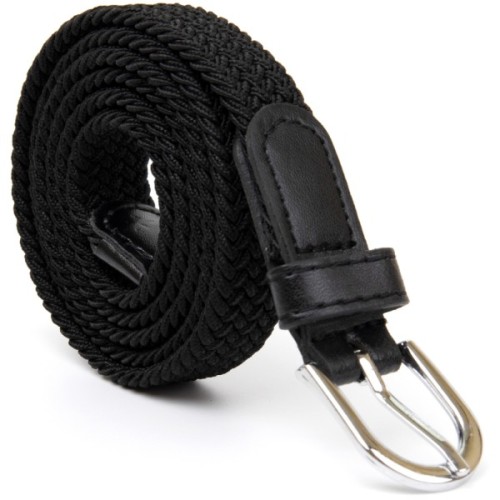 Ремінь Vintage Текстильний тонкий жіночий Чорний (20544)