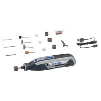 Гравер Dremel 7760-15 3.6V, 2Ah, 8000-25000об/хв, 15 насадок, 195см (F.013.776.0JA)