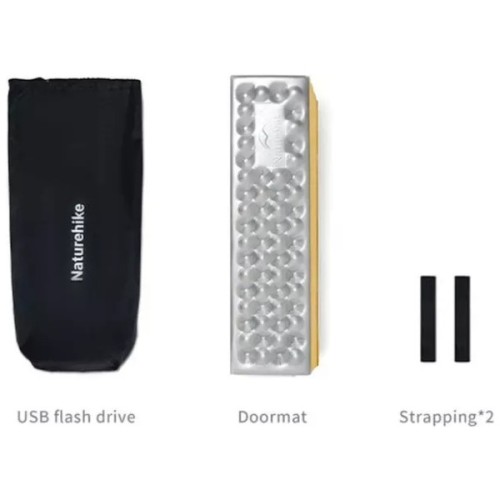 Туристичний килимок Naturehike IXPE CNK2550WS030, алюмінієва плівка, 18 мм, медово-золотий (6977465868190)
