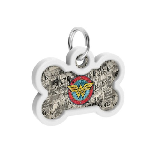 Адресник для тварин WAUDOG Smart ID з QR паспортом "Диво-жінка 2" кістка 40х28 мм (0640-1013)