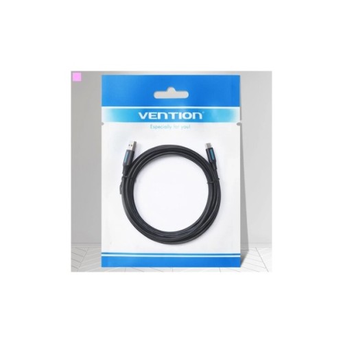 Дата кабель USB 2.0 AM to USB-C 1.5m 3A black Vention (COKBG)