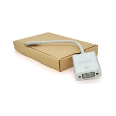 Перехідник USB-C M to VGA F 0.1m silver VEGGIEG (TV-S/W/01018)