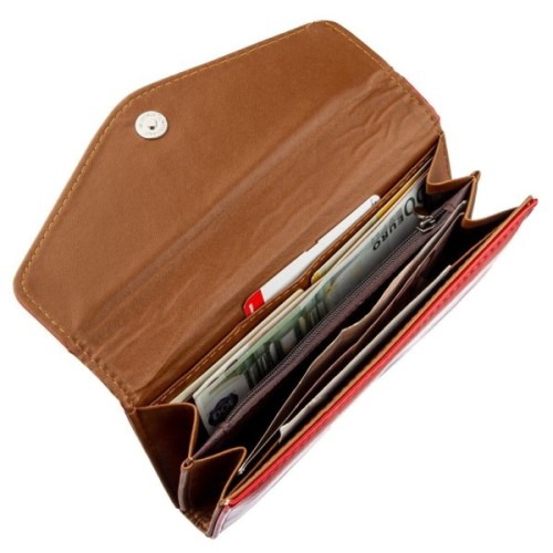 Гаманець Kivi З гладкої екошкіри Червоний (19069)