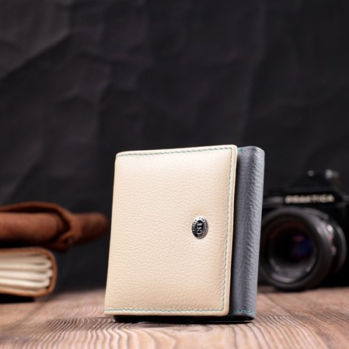 Гаманець ST Leather З натуральної шкіри Різнобарвний (19507)