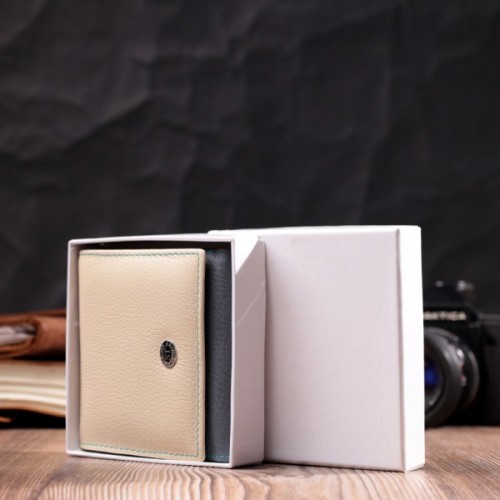 Гаманець ST Leather З натуральної шкіри Різнобарвний (19507)