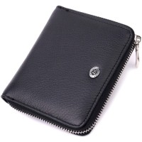 Гаманець ST Leather З натуральної шкіри Чорний (19488)