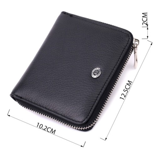 Гаманець ST Leather З натуральної шкіри Чорний (19488)