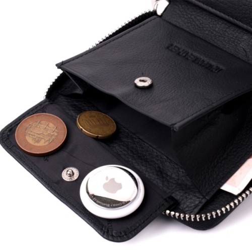 Гаманець ST Leather З натуральної шкіри Чорний (19488)