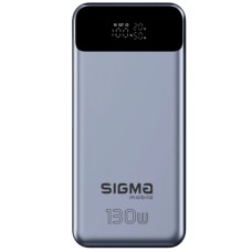 Батарея універсальна Sigma X-power SI30A7QLX 30000mAh, PD/130W, LED, cable 100w, silver (4827798479117)