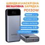 Батарея універсальна Sigma X-power SI30A7QLX 30000mAh, PD/130W, LED, cable 100w, silver (4827798479117)
