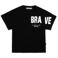 Футболка дитяча A-Yugi BRAVE (7308-146-black)