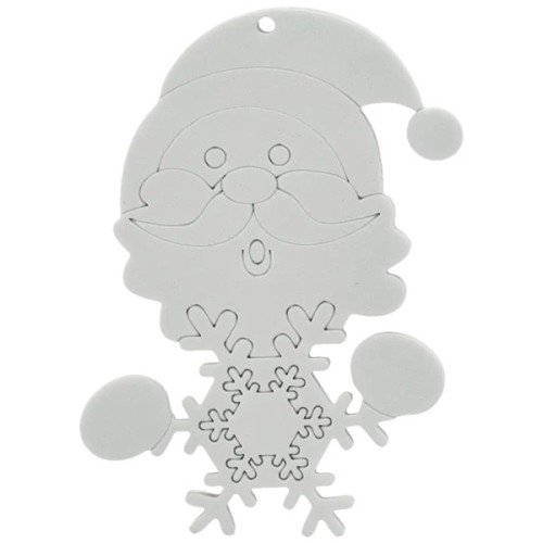 Ялинкова іграшка Chomik Комплект прикрас для розфарбовування 3 шт 10см та флома (5900779878952_1)