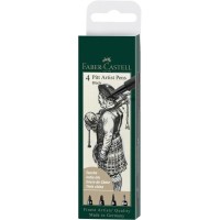 Лайнер Faber-Castell набір капілярних ручок Pitt Artist Pens Manga Black, (B, F, S, XS) колір чорний (32100)