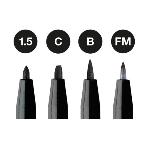 Лайнер Faber-Castell набір капілярних ручок Pitt Artist Pens Manga Black, (B, F, S, XS) колір чорний (32100)