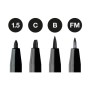 Лайнер Faber-Castell набір капілярних ручок Pitt Artist Pens Manga Black, (B, F, S, XS) колір чорний (32100)