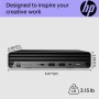 Комп'ютер HP Pro 400 G9 Mini / i3-13100T, 8, 512, WiFi, кл+м, Win11P (884V0EA)