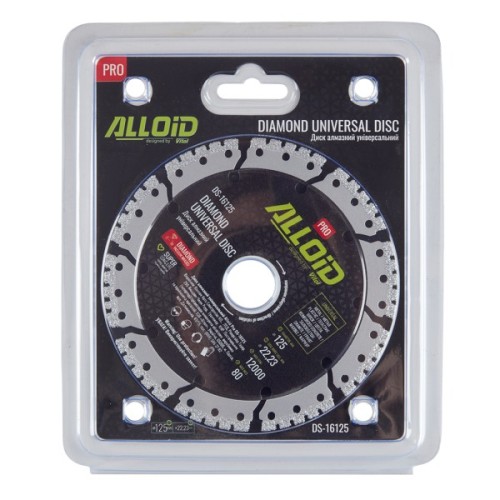 Круг відрізний Alloid Pro, алмазний, універсальний, 125мм (DS-16125)