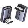 Перехідник HDMI M to HDMI F 8K60Hz 48Gbps 90° corner black Ugreen (85632)