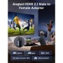 Перехідник HDMI M to HDMI F 8K60Hz 48Gbps 90° corner black Ugreen (85632)