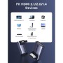 Перехідник HDMI M to HDMI F 8K60Hz 48Gbps 90° corner black Ugreen (85632)