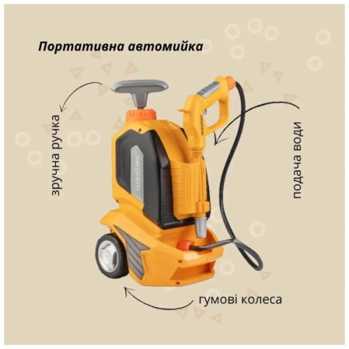 Ігровий набір Otamanko портативна автомийка на батарейках жовта (T017)