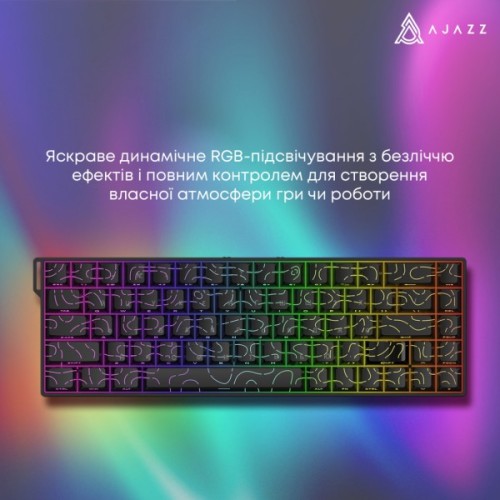 Клавіатура Ajazz AK680 V2 Ice Island Magnetic Switch USB Black (AK680-V2-I-S-B)