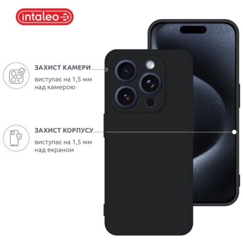 Чохол до мобільного телефона Intaleo SoftShell Apple iPhone 15 Pro Black (1283126585357)