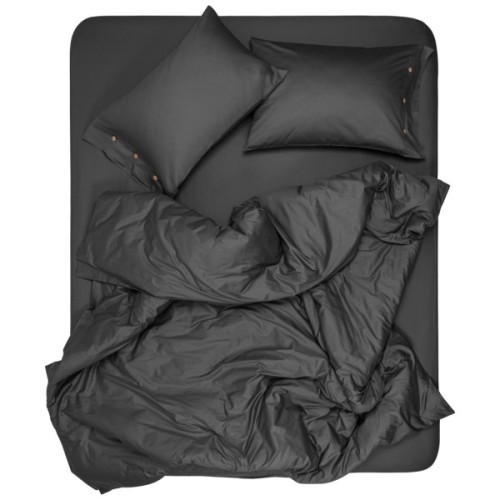 Простирадло Ardesto Mix&Match Premium 100% бавовна, сатин сірий 240х260 см (ART2426FSY)