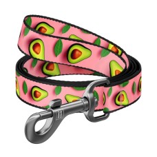 Повідець для собак WAUDOG Nylon "Авокадо на рожевому" S, Ш 15 мм, Д 200 см (756-4051)