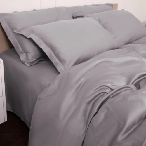 Постільна білизна MirSon Tencel №06 Gray 220x240 King Size (2200009370496)