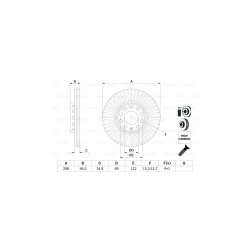 Гальмівний диск Bosch 0 986 478 546