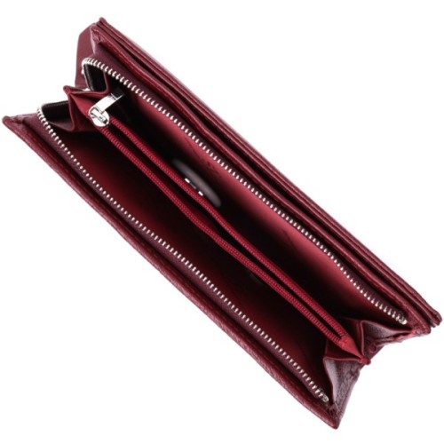 Гаманець ST Leather З натуральної шкіри Бордовий (22534)