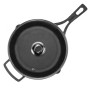 Сковорода Brizoll Monolith чавунна з литою ручкою та скляною кришкою 240х60 мм (M2460P-6)