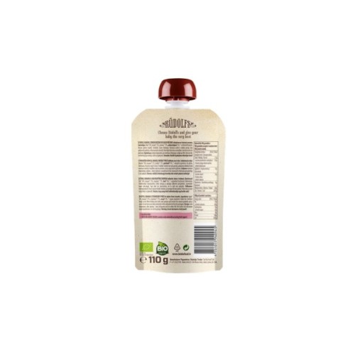 Дитяче пюре Rudolfs Смузі яблуко, банан, полуниця з вершками 110 г (4751017940945)