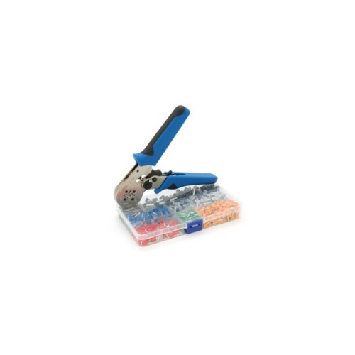 Затискач для клем Voltronic HCS8 6-4A 0.25-10mm2, Black-blue + набір наконечників (VE0508, VE7508, VE1008, VE1508, VE2508, V (HCS8 6-4A +VE780)