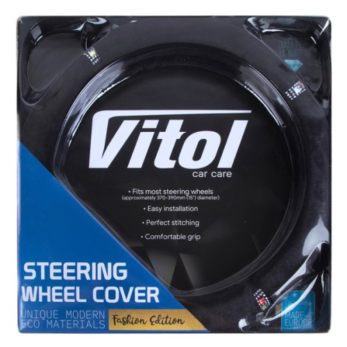 Чохол на руль VITOL M чорн (VLOD-F93 BK/BK M)